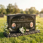 Wave Top Christian Companion Granite Upright Headstone