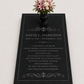 Granite Grave Ledger with Vase