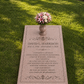 Granite Grave Ledger with Vase