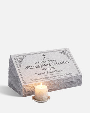 Christian Cross Granite Pillow Headstone