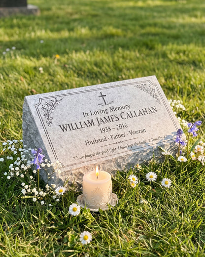 Christian Cross Granite Pillow Headstone