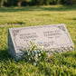 Floral Companion Granite Pillow Headstone