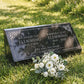 Floral Companion Granite Pillow Headstone