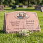 Floral Companion Granite Slant Marker