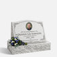 Men's Laurel Portrait Granite Slant Marker with Base