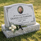 Men's Laurel Portrait Granite Slant Marker with Base