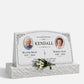 Floral Companion Granite Slant Marker with Base