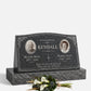 Floral Companion Granite Slant Marker with Base