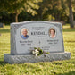 Floral Companion Granite Slant Marker with Base