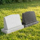 Floral Companion Granite Slant Marker with Base