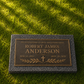 Bronze Plaque Grave Marker on Granite Base