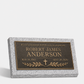 Bronze Plaque Grave Marker on Granite Base