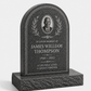 Laurel Arch Portrait Granite Upright Headstone
