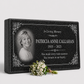 Women's Floral Portrait Granite Flat Grave Marker