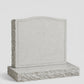 Classic Floral Granite Upright Headstone